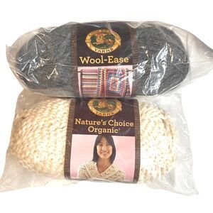 NWT Sealed! Lot of 2 Lion Brand 1 Wool + 1 Organic 101